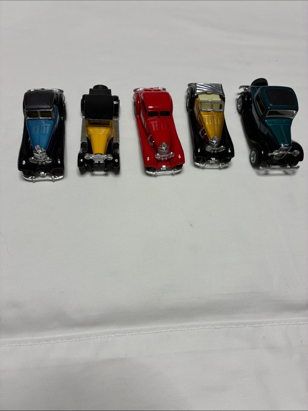 Bundle of 5 Classic Diecast Toy Roadsters and Coupes